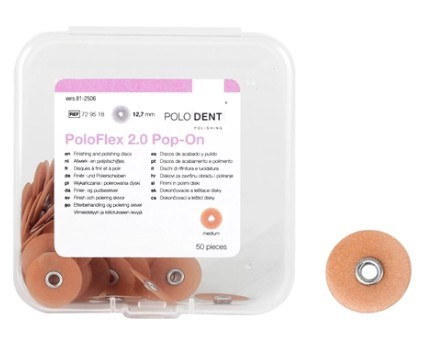 POLOFLEX POLISHING DISC 2382M DONKERORANJE MEDIUM 14MM 50ST